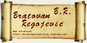 Bratovan Regojević vizit kartica